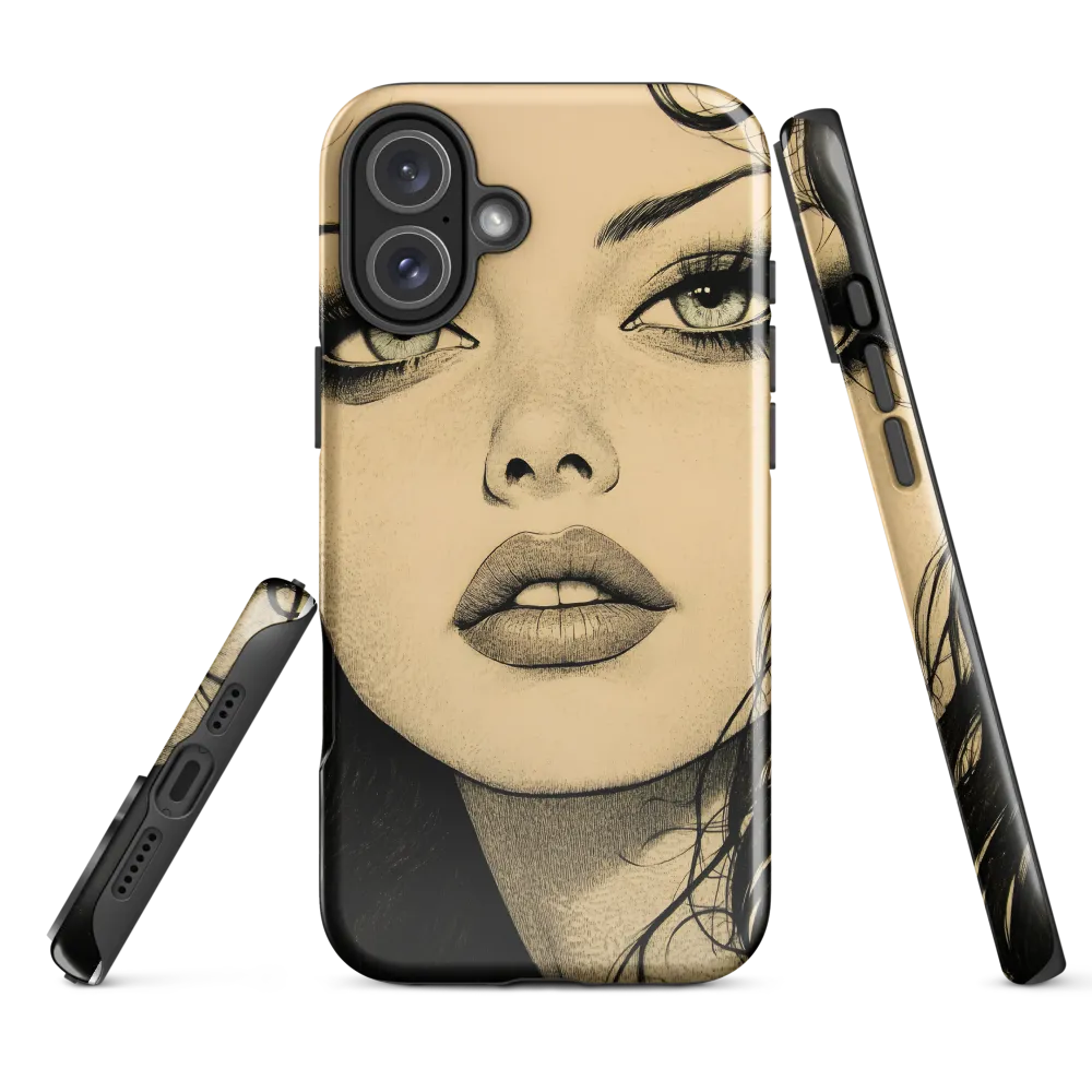 Enigmatic Gaze | Phone Case |  16 Plus | Tough Case | Glossy