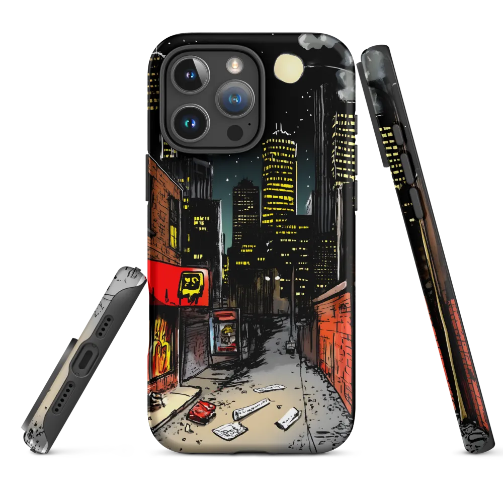 Nocturnal Cityscape: The Hidden Alley | Phone Case |  16 Pro Max | Tough Case | Matte