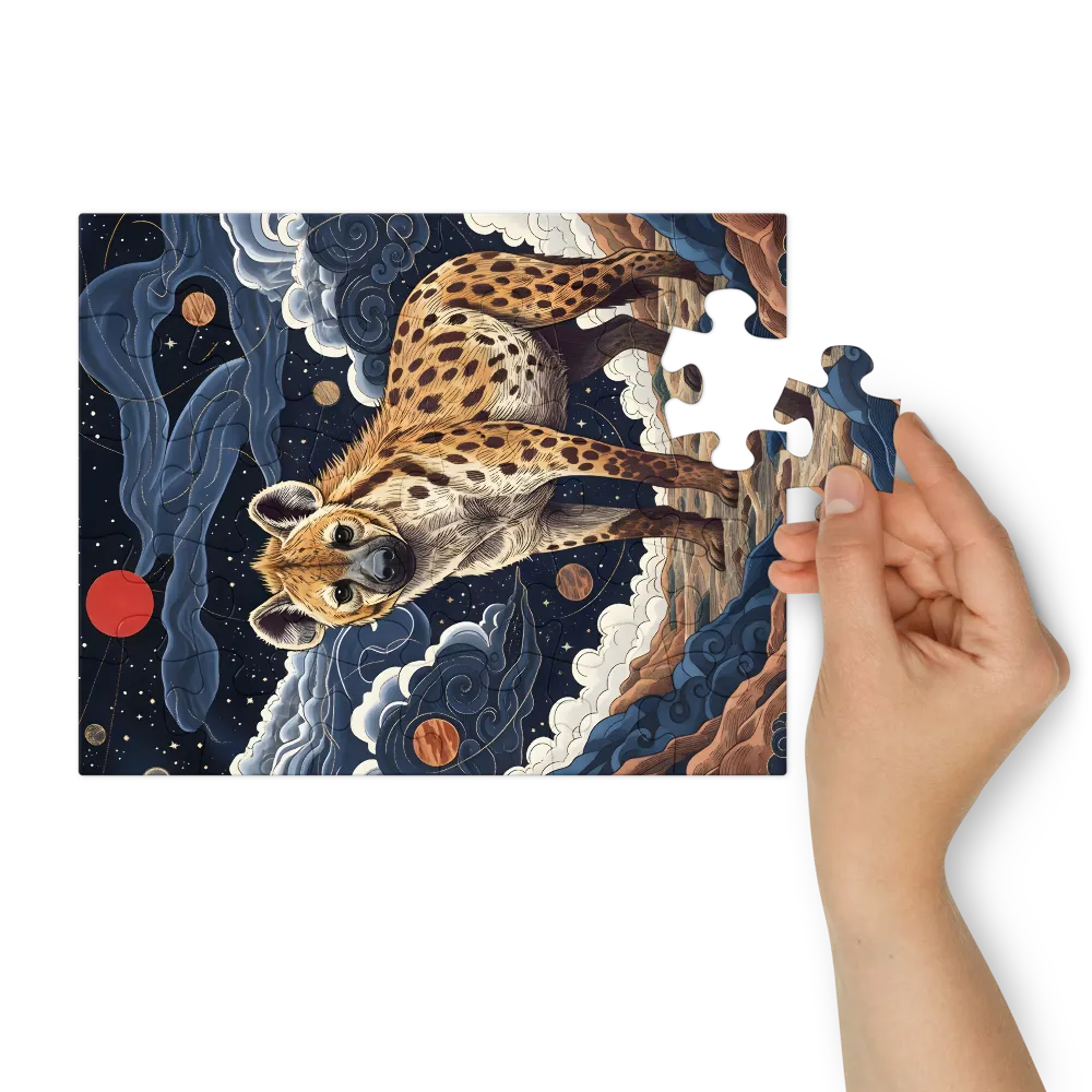 Cosmic Hyena 
 Jigsaw Puzzle in Tin Box