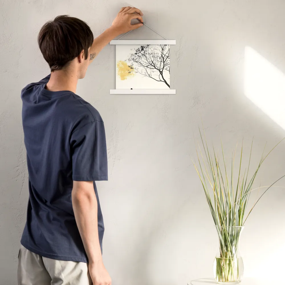 Whispers of Solitude | Poster With White Wood Hanger | 10″×10″