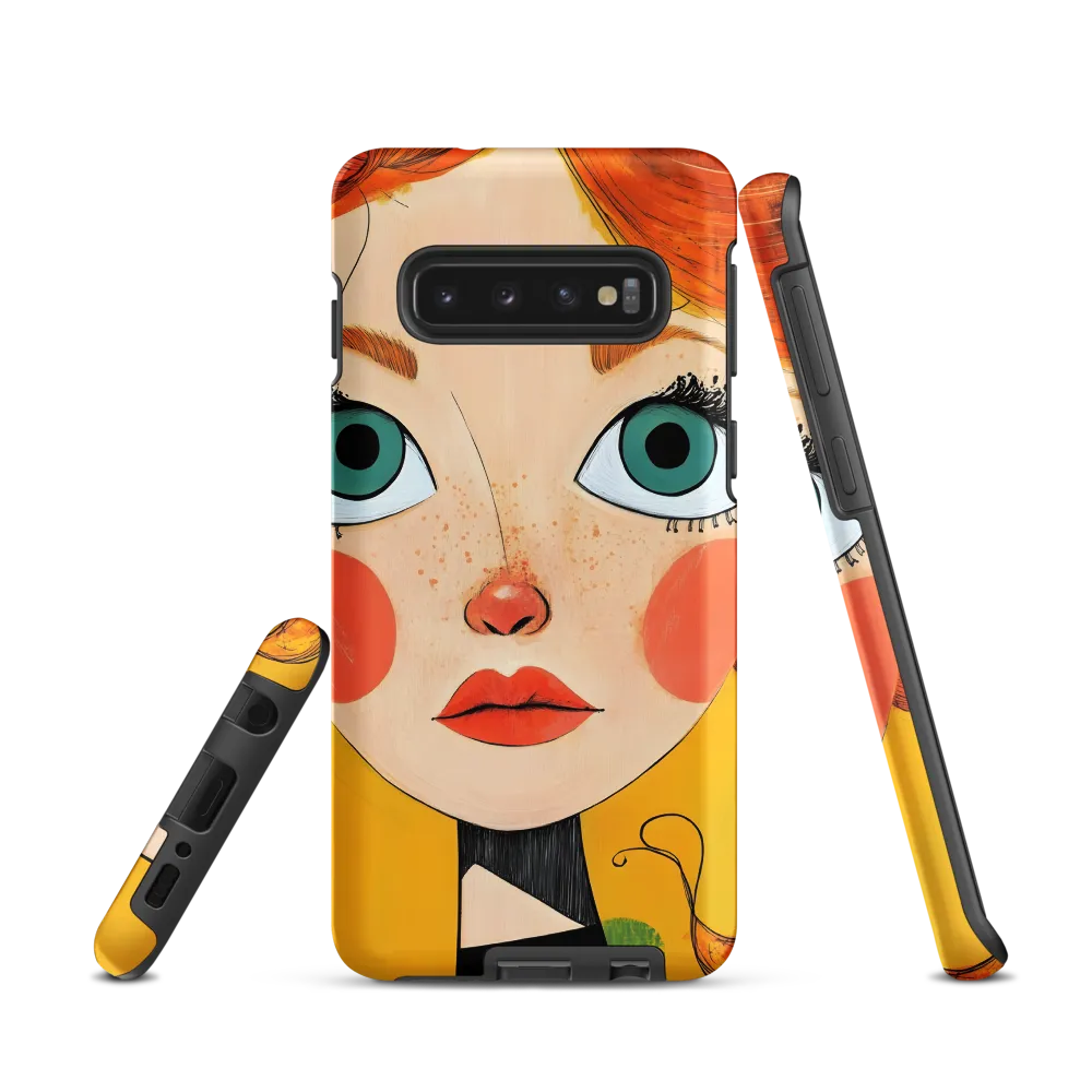 Whimsical Portrait of a Girl | Phone Case |  S10 | Tough Case | Matte