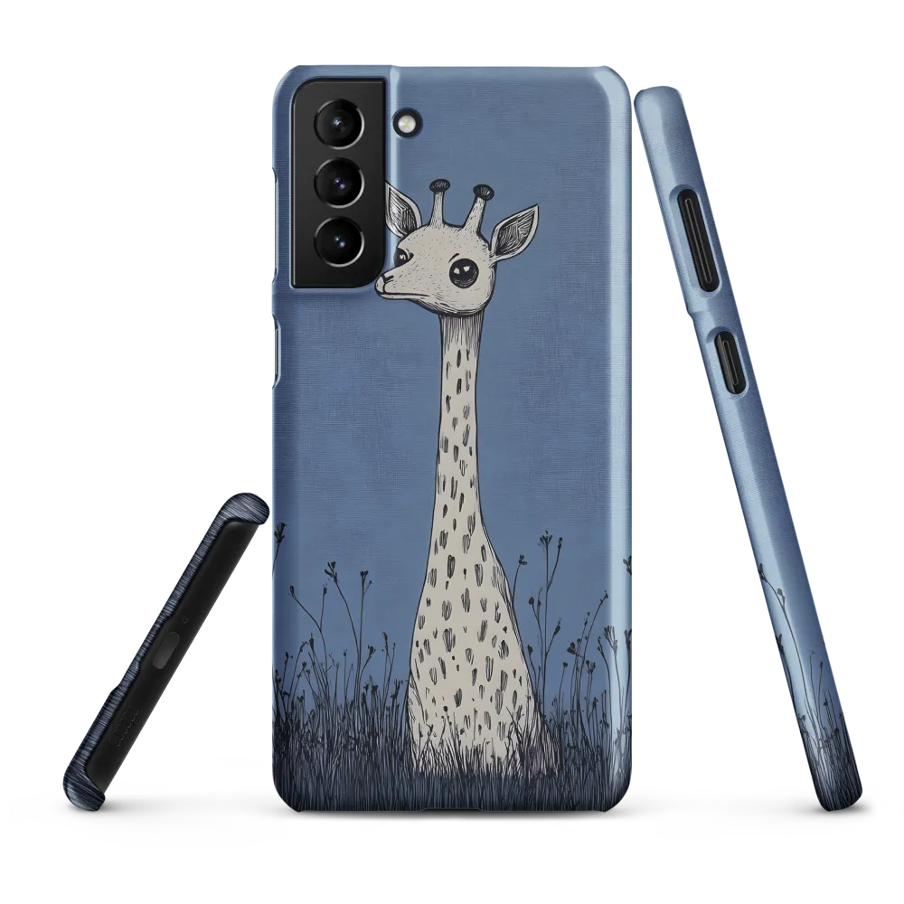 Whimsical Giraffe in Blue