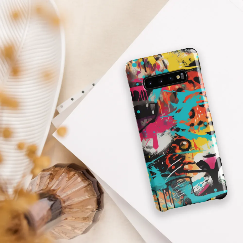 Fierce Fusion: Tiger and Lion in Graffiti | Phone Case |  S10 Plus | Snap Case | Glossy