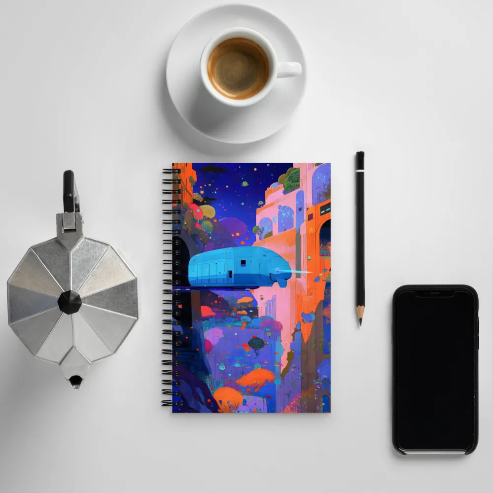 Journey Through a Technicolor Dreamscape | Spiral Notebook