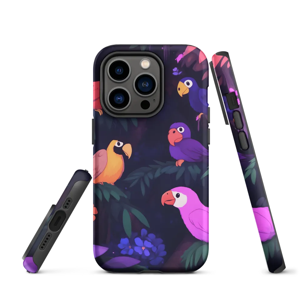 Tropical Parrot Playground | Phone Case |  14 Pro | Tough Case | Matte