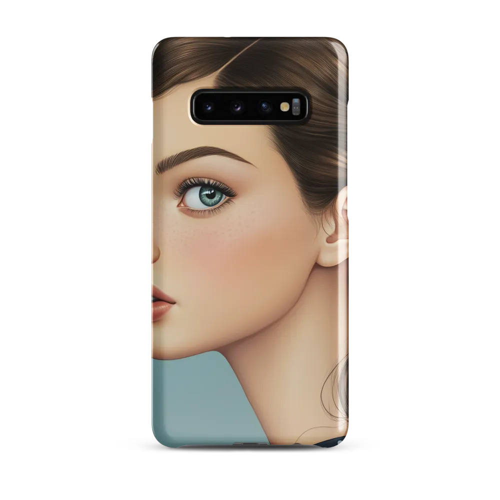 Captivating Gaze: A Modern Portrait | Phone Case |  S10 Plus | Snap Case | Glossy