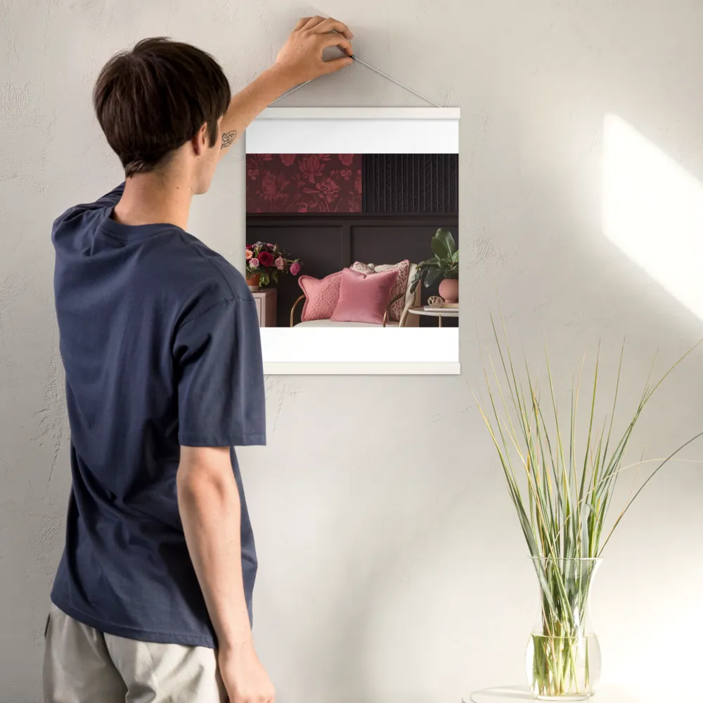 Elegance in Contrast: A Modern Interior Design | Poster With White Wood Hanger | 16″×20″
