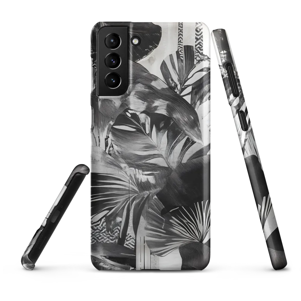 Monochrome Serenity in Tropical Foliage