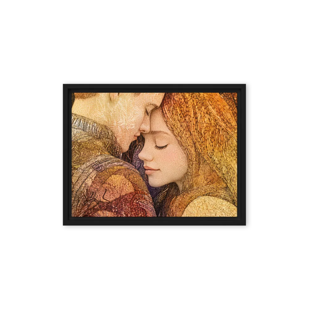Embrace of Autumn | Canvas with Black Frame | 12″×16″