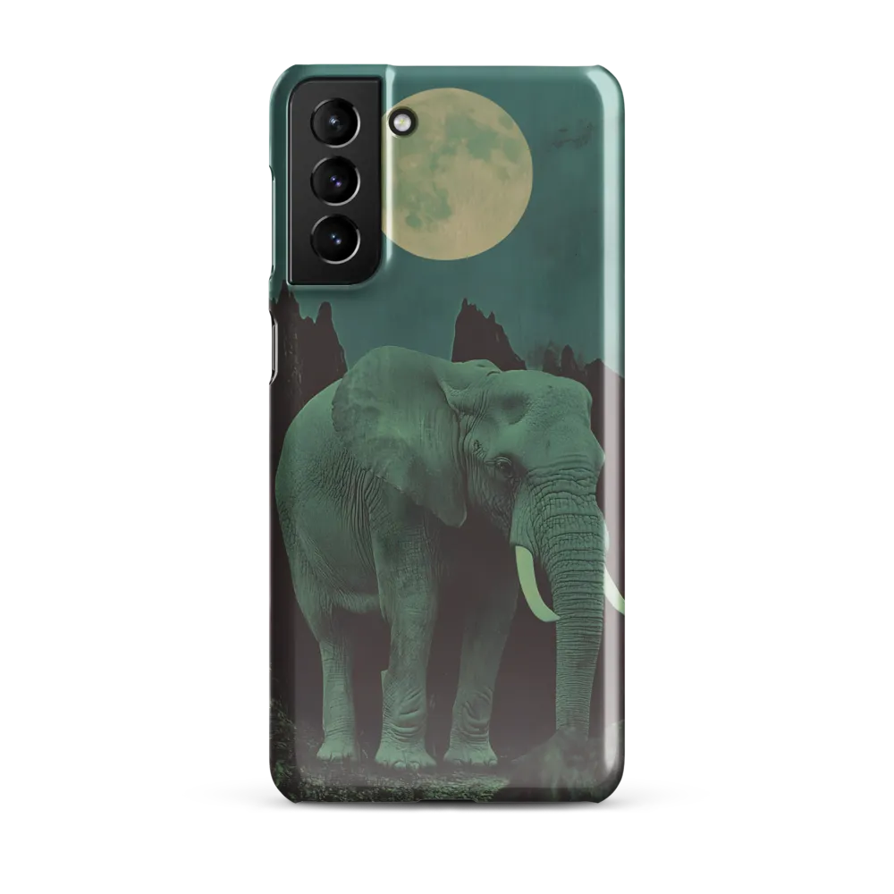 Ethereal Presence: Elephant Under a Full Moon