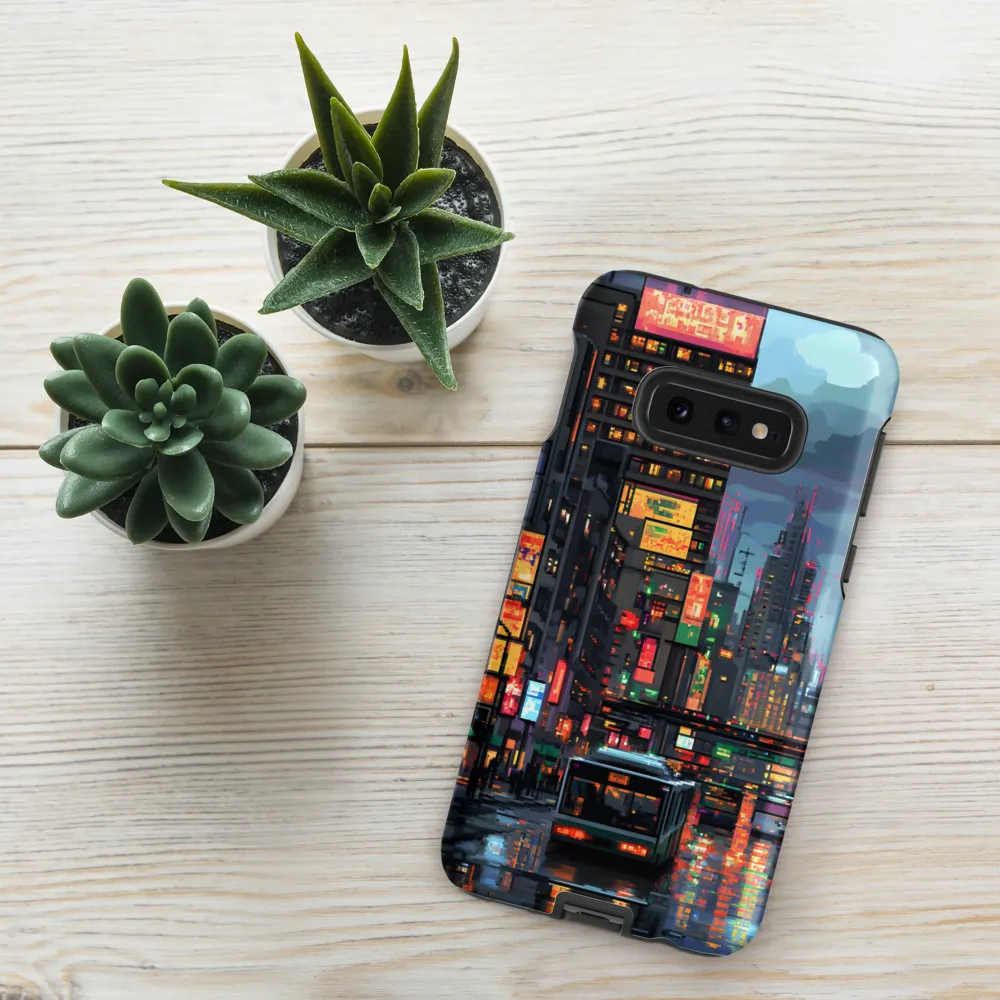 Neon Dreams: A Pixelated Urban Night