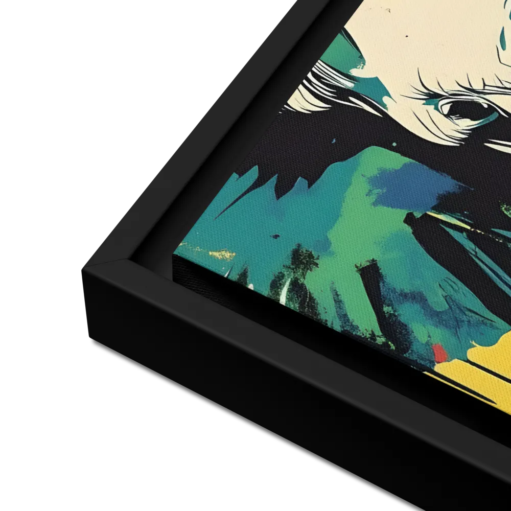 Elegance of the Wild: A Colorful Harmony | Canvas with Black Frame | 16″×20″