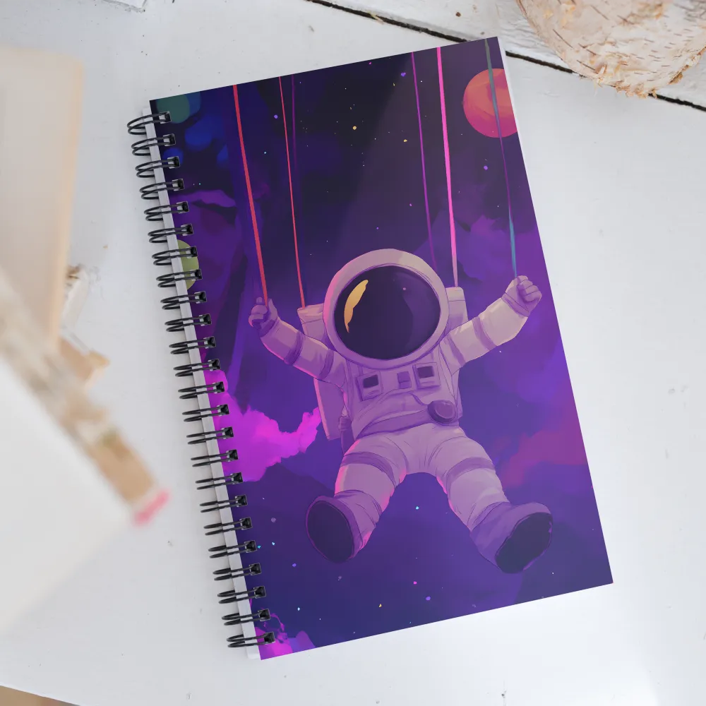 Swinging Through the Cosmos | Spiral Notebook