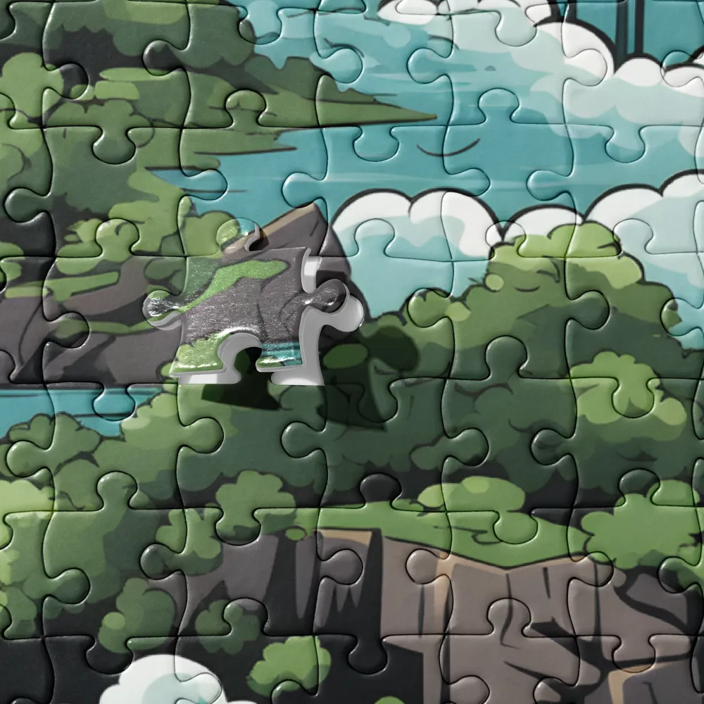 Harmonious Cascades | Jigsaw Puzzle | 252/520 pieces