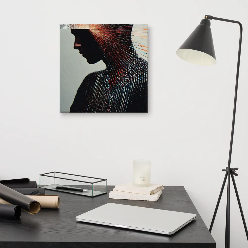 Radiant Reflection: An Abstract Journey of Thought | Canvas | 16″×16″