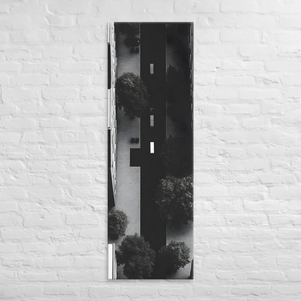 Urban Serenity from Above | Canvas | 20″×60″