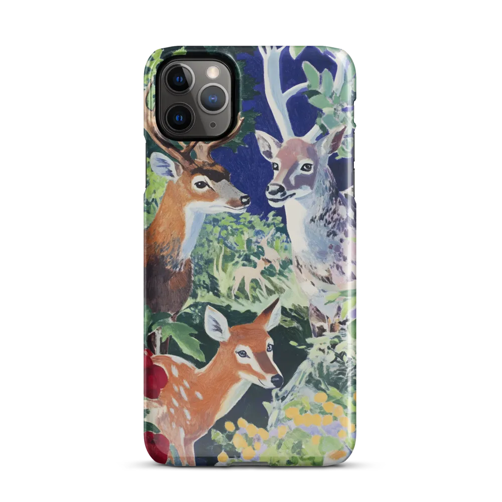 Whispers of the Forest: A Deer Gathering | Phone Case |  11 Pro Max | Snap Case | Glossy