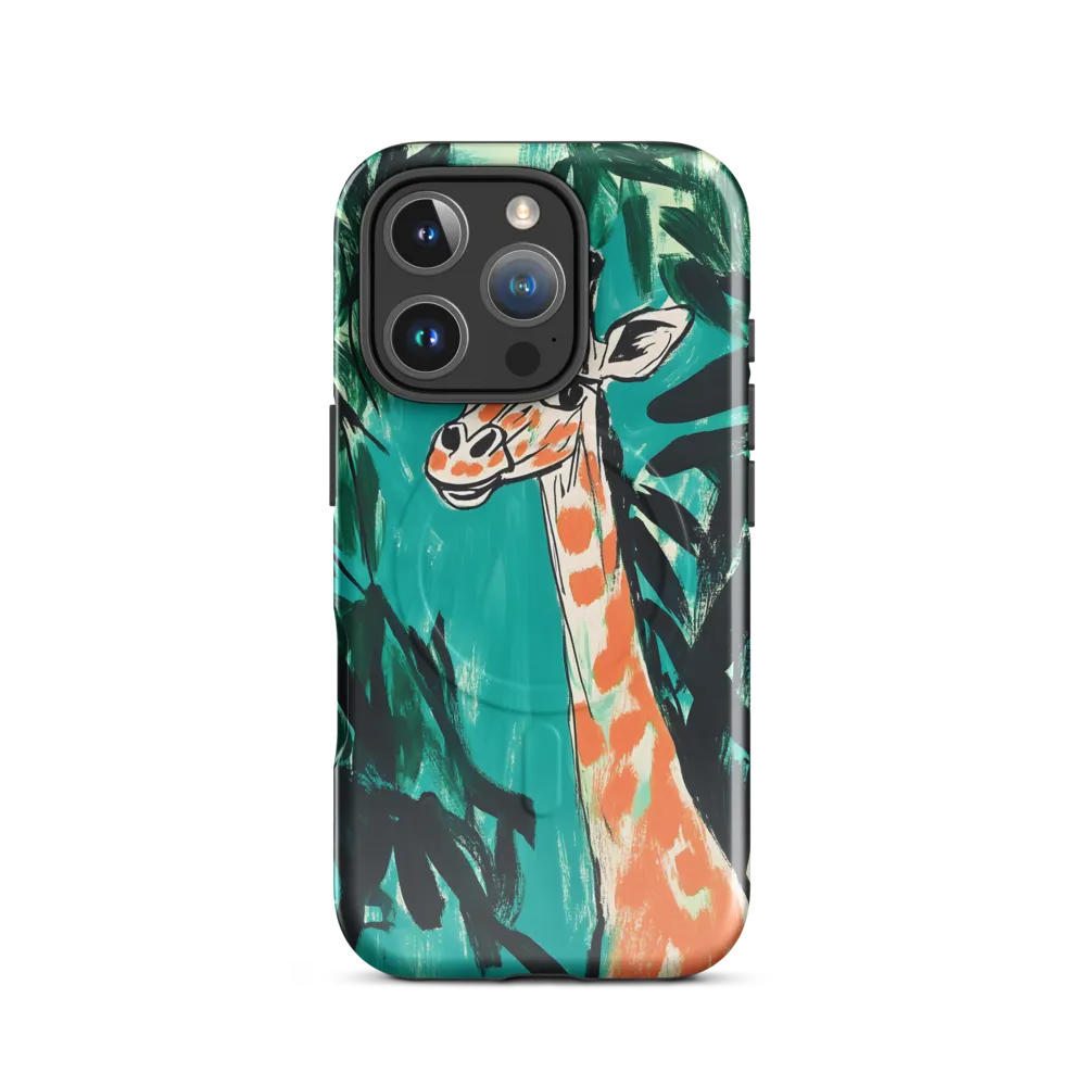 Curious Giraffe in Lush Greenery | Phone Case |  16 Pro | MagSafe® Tough Case | Glossy