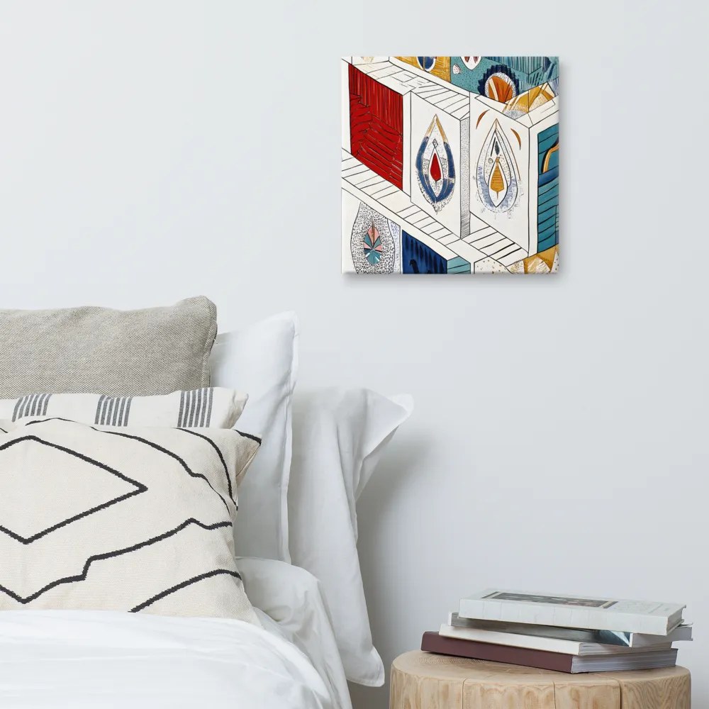 Symphony of Geometric Harmony | Canvas | 16″×16″