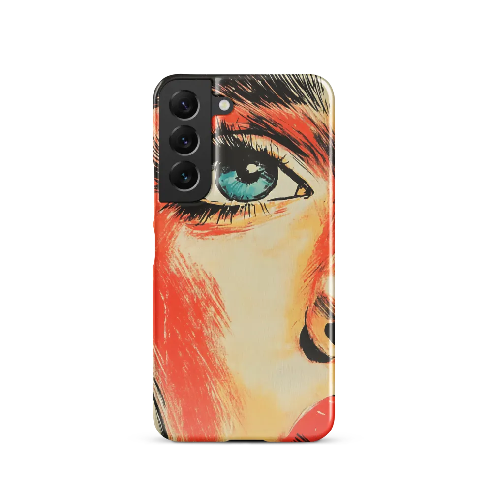 Intense Gaze: A Pop Art Portrait | Phone Case |  S22 | Snap Case | Glossy