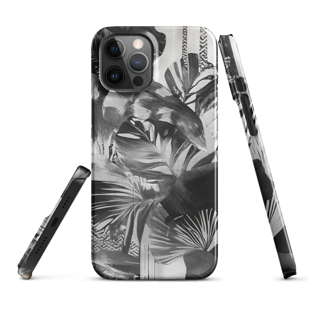 Monochrome Serenity in Tropical Foliage