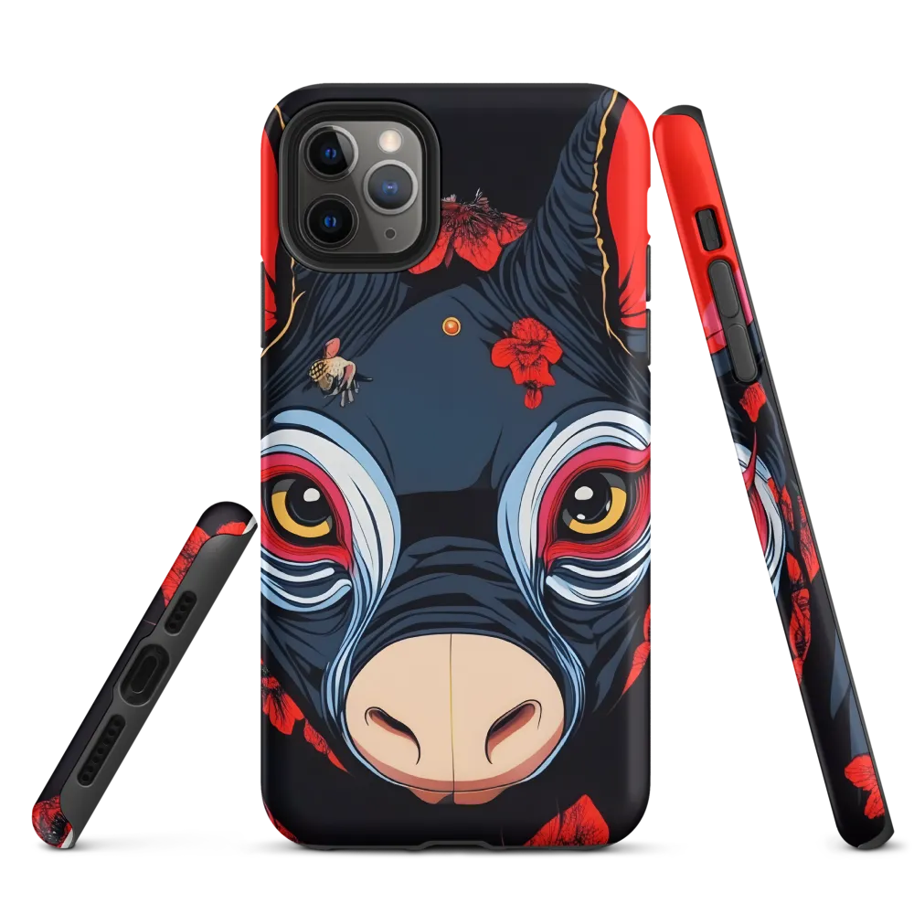 Mystical Bull with Floral Motifs