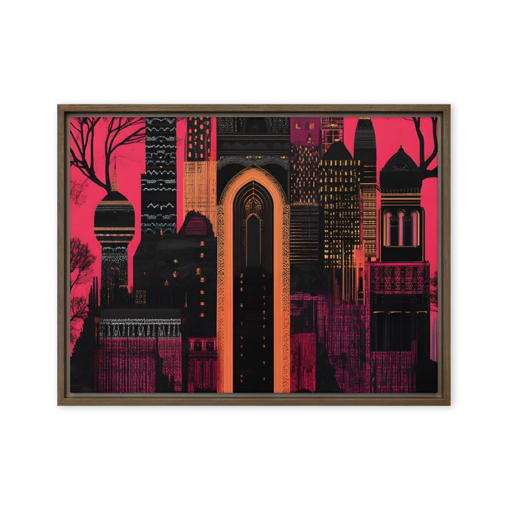 Urban Reverie | Canvas with Brown Frame | 18″×24″