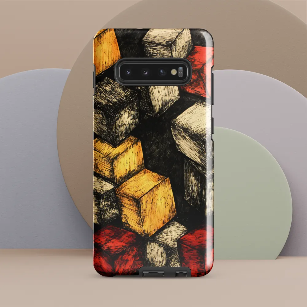 Dynamic Cubes: An Exploration in Color and Form | Phone Case |  S10 Plus | Tough Case | Glossy