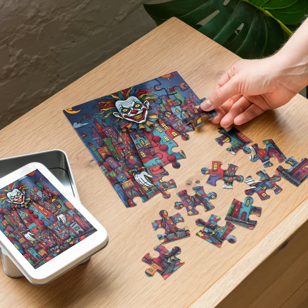 Nightmare Clown 
 Jigsaw Puzzle in Tin Box