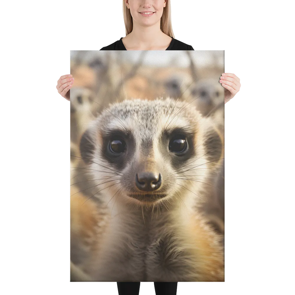 Curious Meerkats in Community | Canvas | 24″×36″