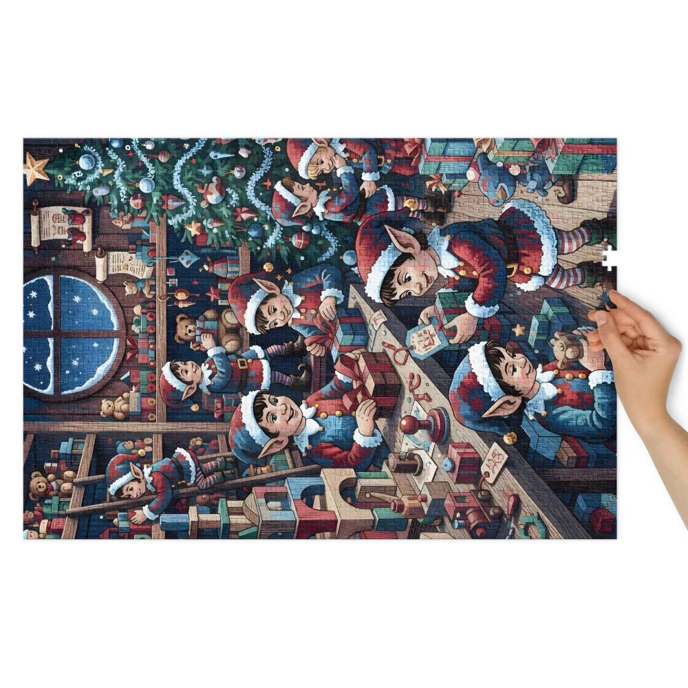 Santa's Busy Workshop 
 Jigsaw Puzzle in Tin Box