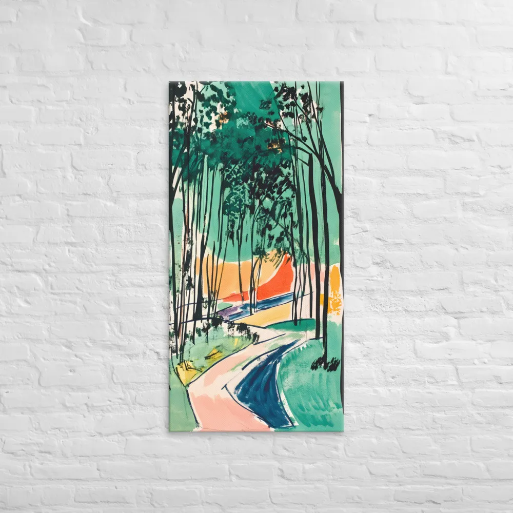 Winding Path Through the Forest | Canvas | 24″×48″
