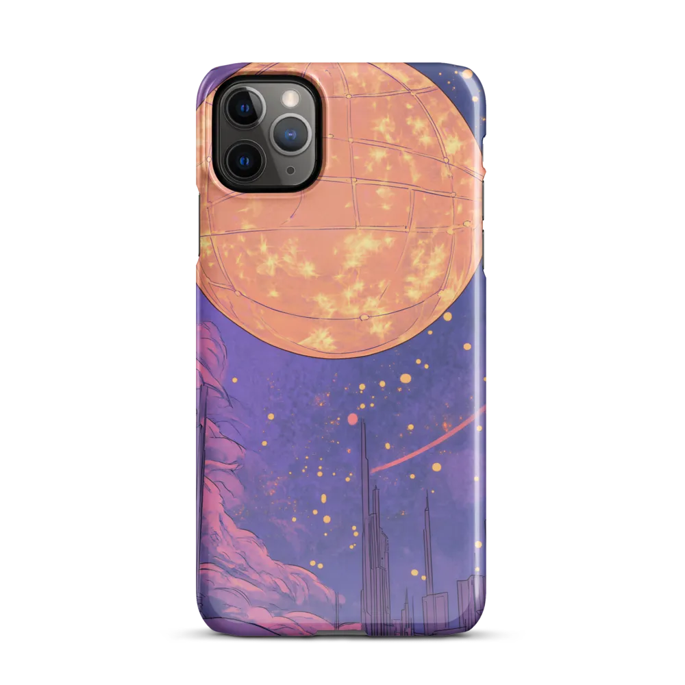 Celestial Cityscape: A Dance of Colors | Phone Case |  11 Pro Max | Snap Case | Glossy