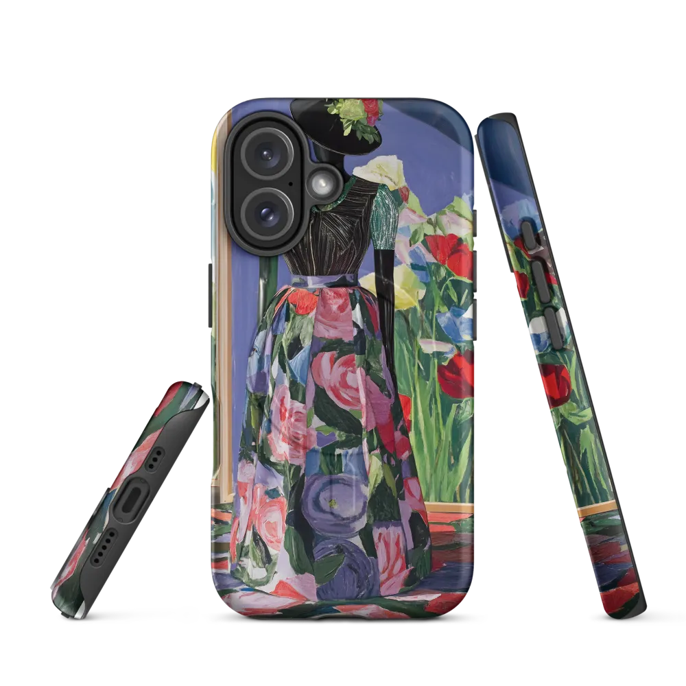 Floral Tapestry: Mannequin with Painterly Print