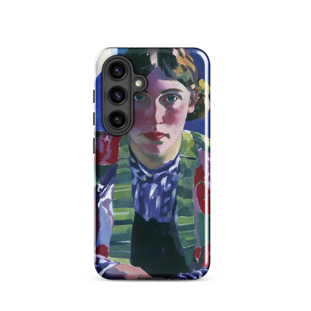 Vibrant Gaze: A Modernist Portrait