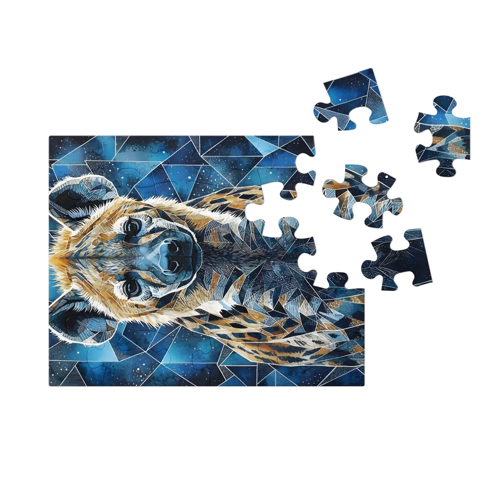 Starlit Hyena 
 Jigsaw Puzzle in Tin Box