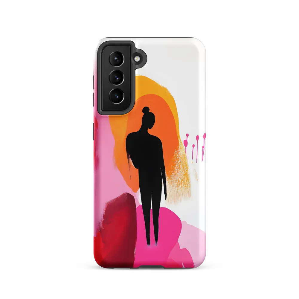 Silhouette in Colorful Abstraction