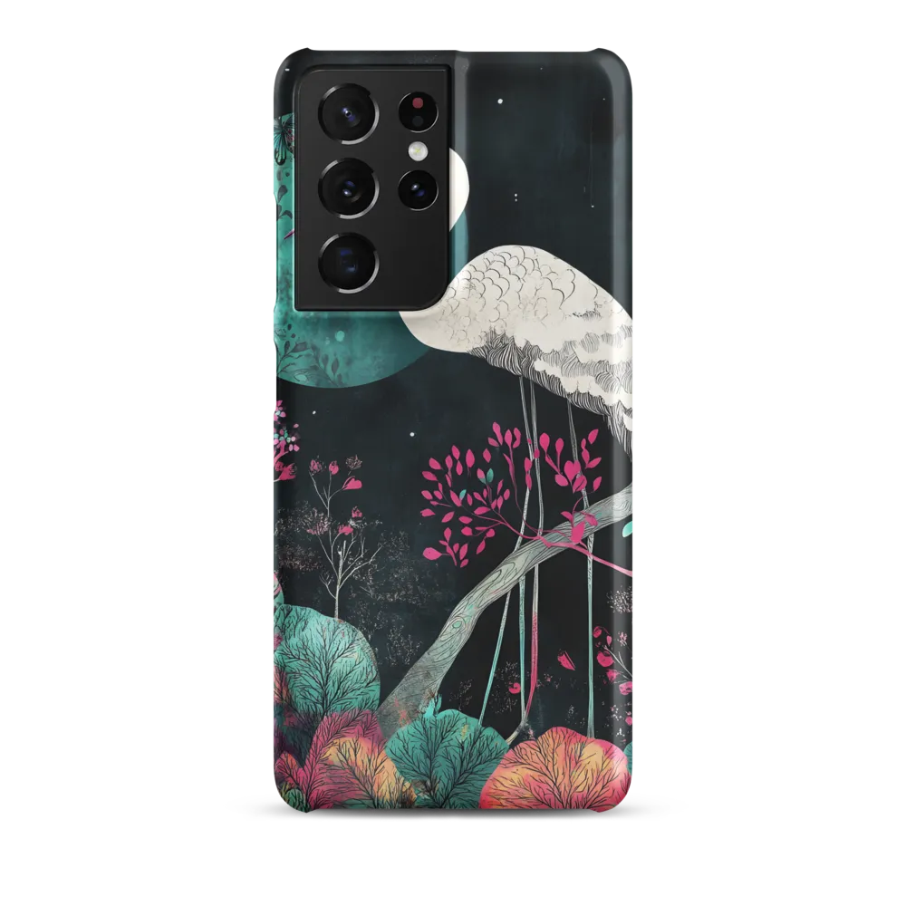Ethereal Presence: Heron in a Floral Dreamscape
