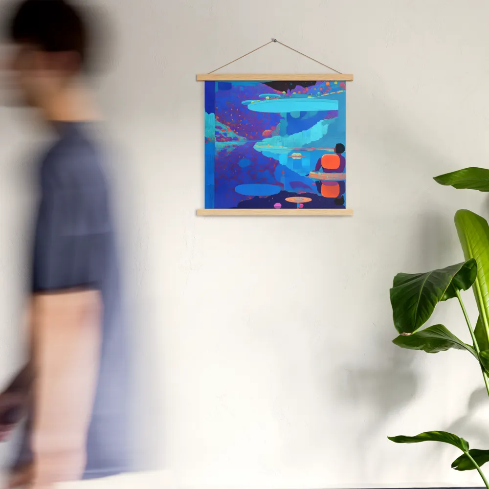Reflections of Serenity | Poster With Oak Wood Hanger | 18″×18″