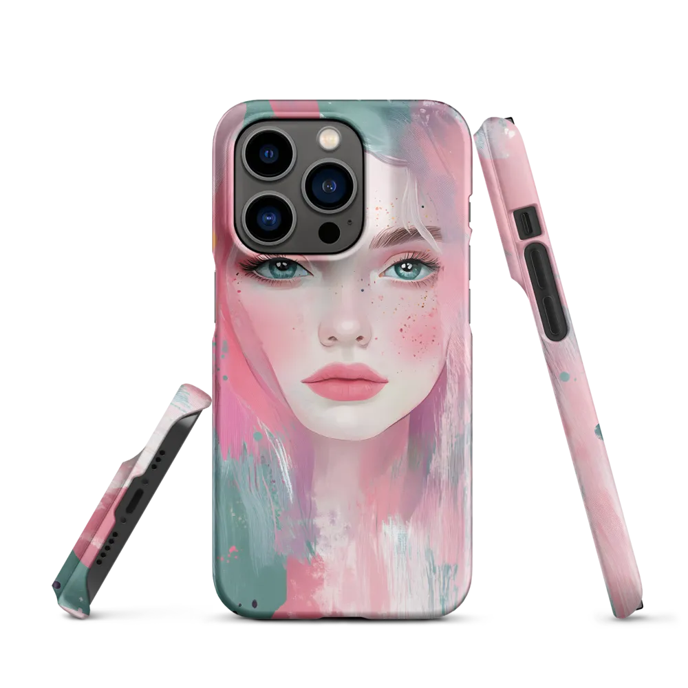 Dreamy Serenity: A Contemporary Portrait | Phone Case |  14 Pro | Snap Case | Matte