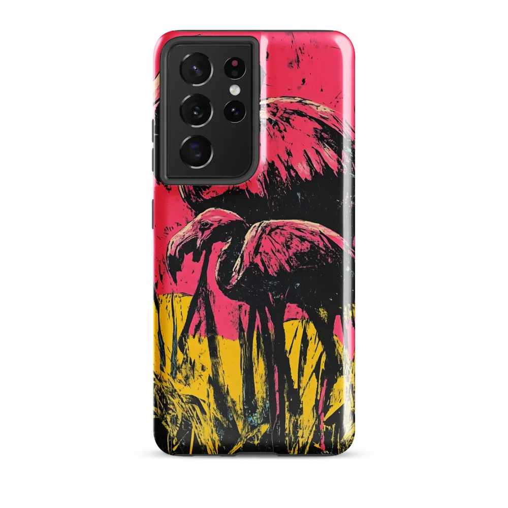 Flamingo Duet: A Pop Art Expression