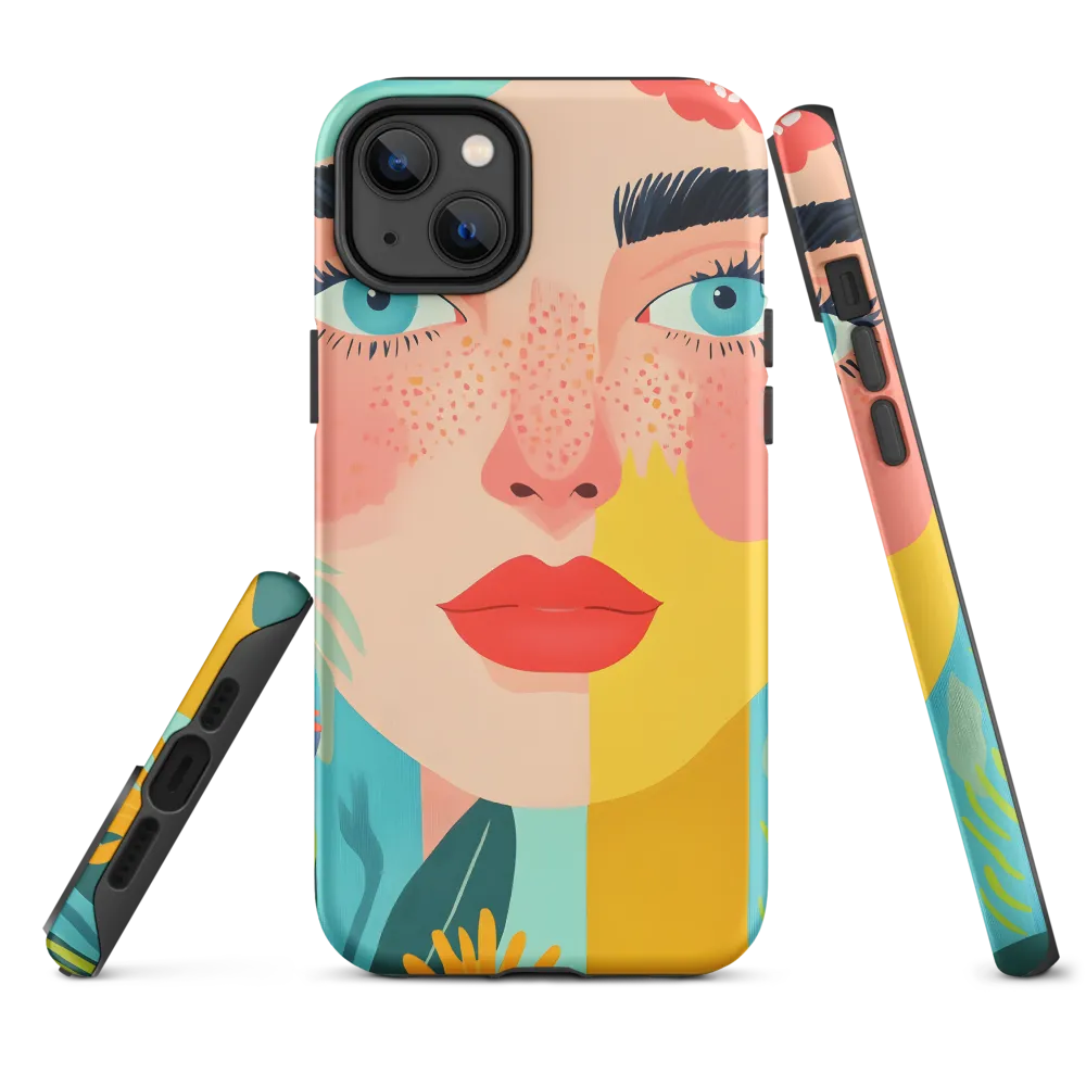 Floral Serenity: A Modern Portrait