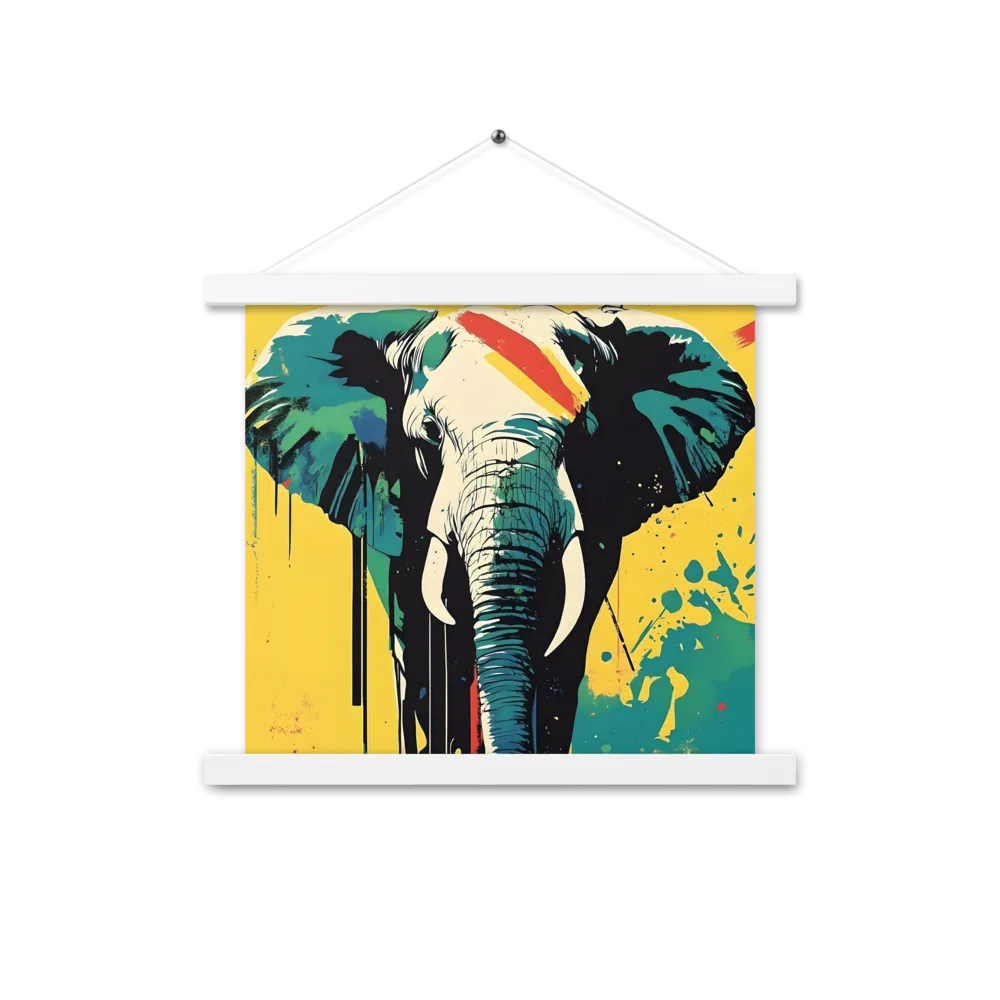 Elegance of the Wild: A Colorful Harmony | Poster With White Wood Hanger | 14″×14″