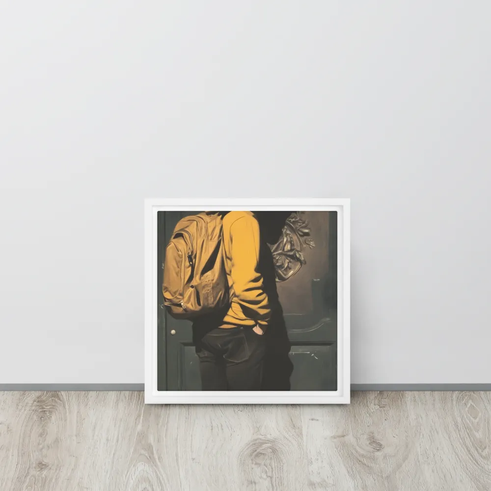 Silent Reflection | Canvas with White Frame | 12″×12″