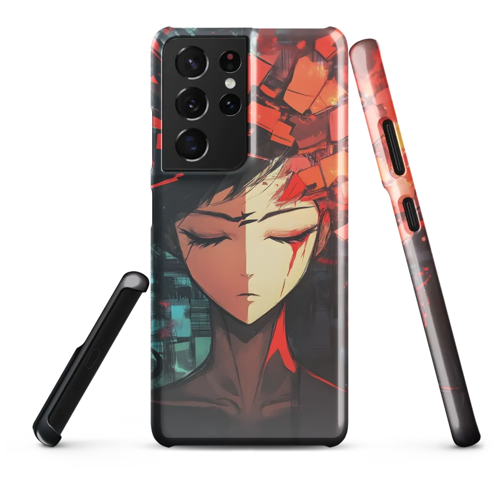 Fragmented Mind: The Silent Struggle | Phone Case |  S21 Ultra | Snap Case | Glossy