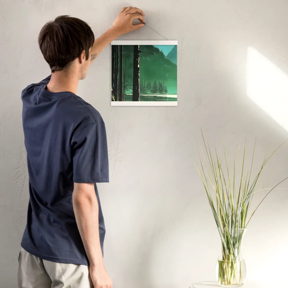 Reflections of Tranquility | Poster With White Wood Hanger | 12″×12″
