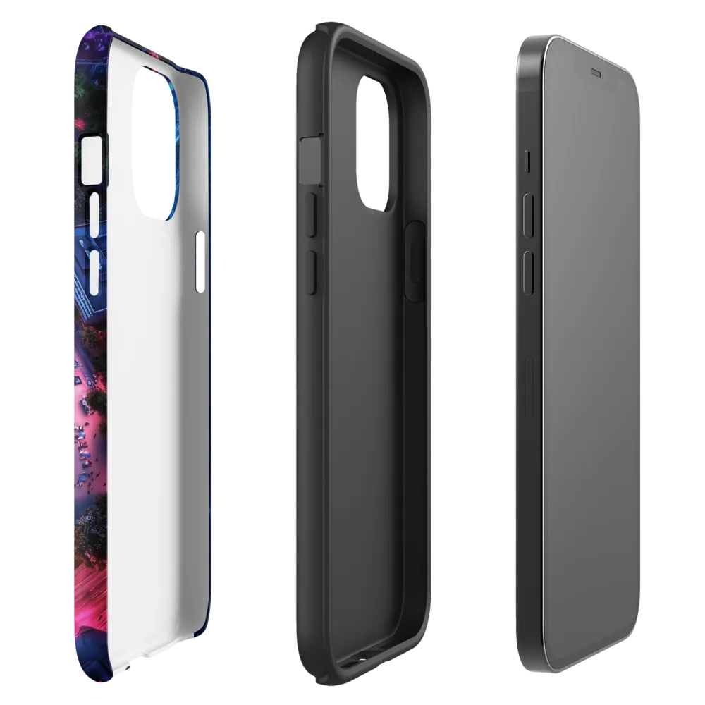 Twilight Reflections: A Serene Beach Aerial | Phone Case |  12 Pro Max | Tough Case | Matte