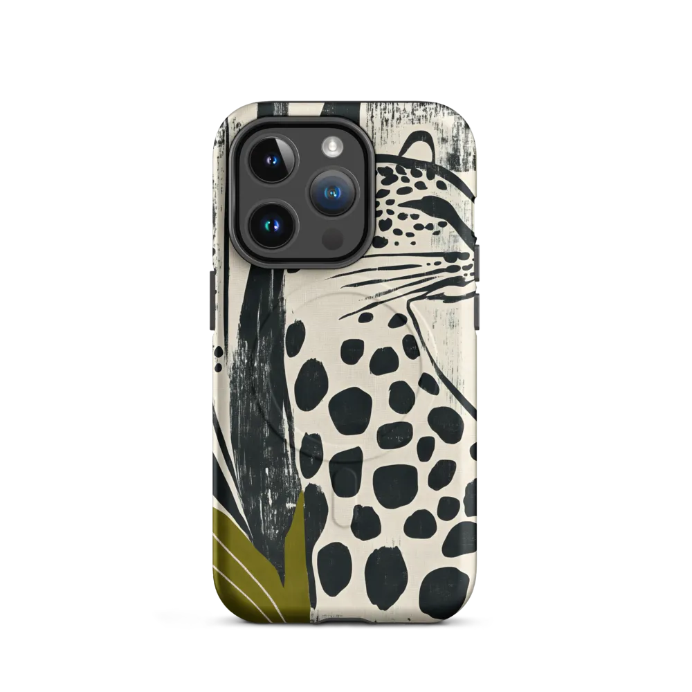 Leopard in Silhouette: A Modern Appeal | Phone Case |  14 Pro | MagSafe® Tough Case | Matte
