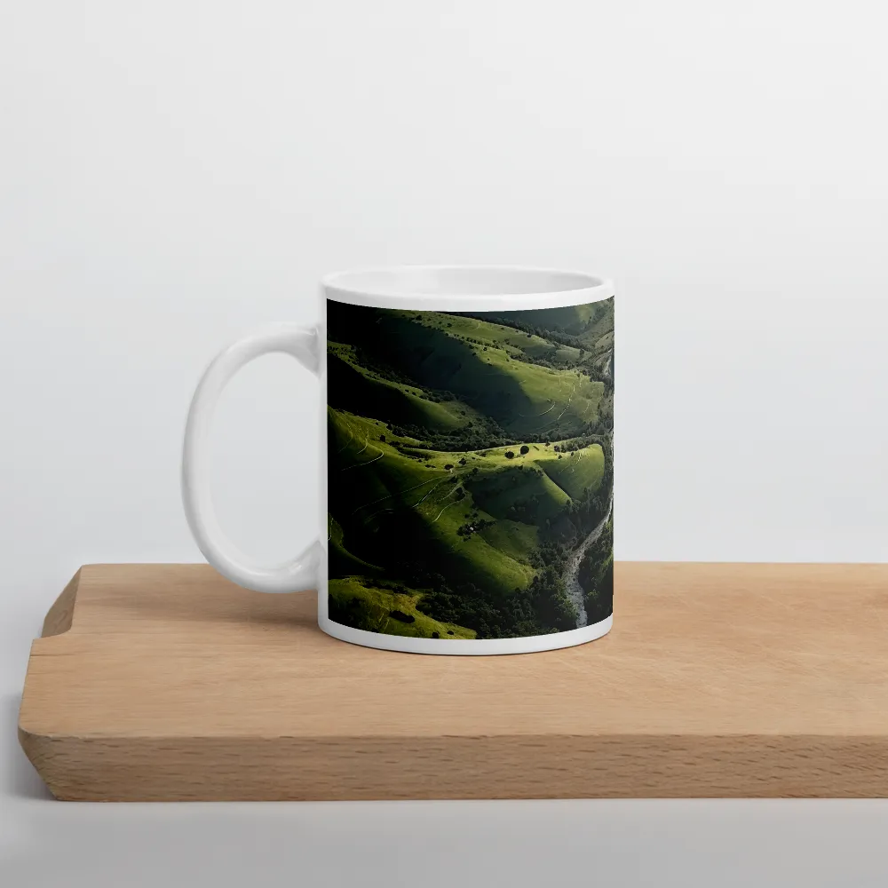 Tranquil Green Valleys | Mug with White inside | 11 oz