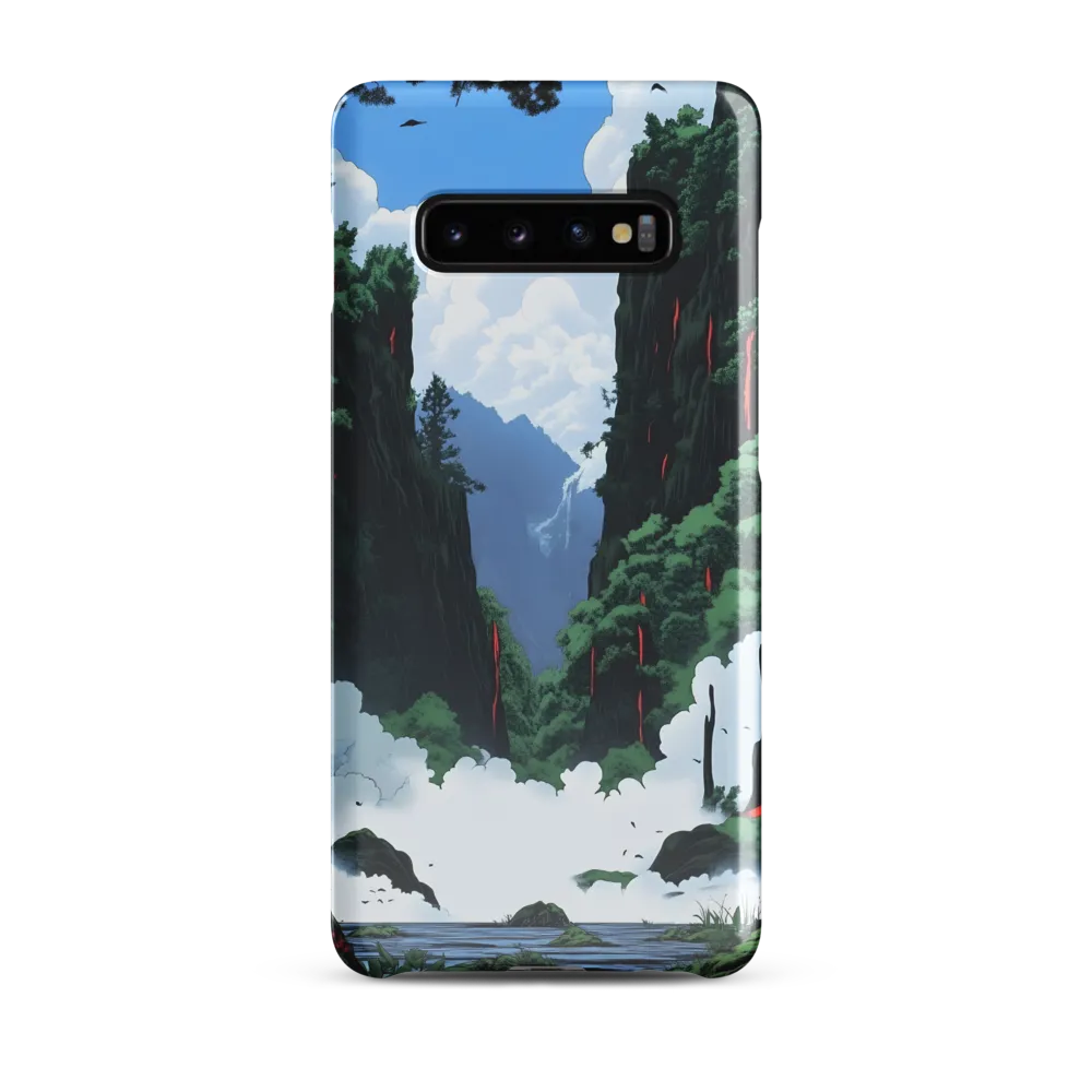 Ethereal Cascade: A Journey Through Verdant Realms | Phone Case |  S10 Plus | Snap Case | Glossy